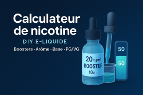 Calculateur de nicotine pour e-liquides – simple, précis et gratuit